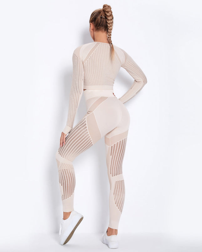 Aether | Women’s Long Sleeve Top – Sculpted Seamless Fit - Khaki