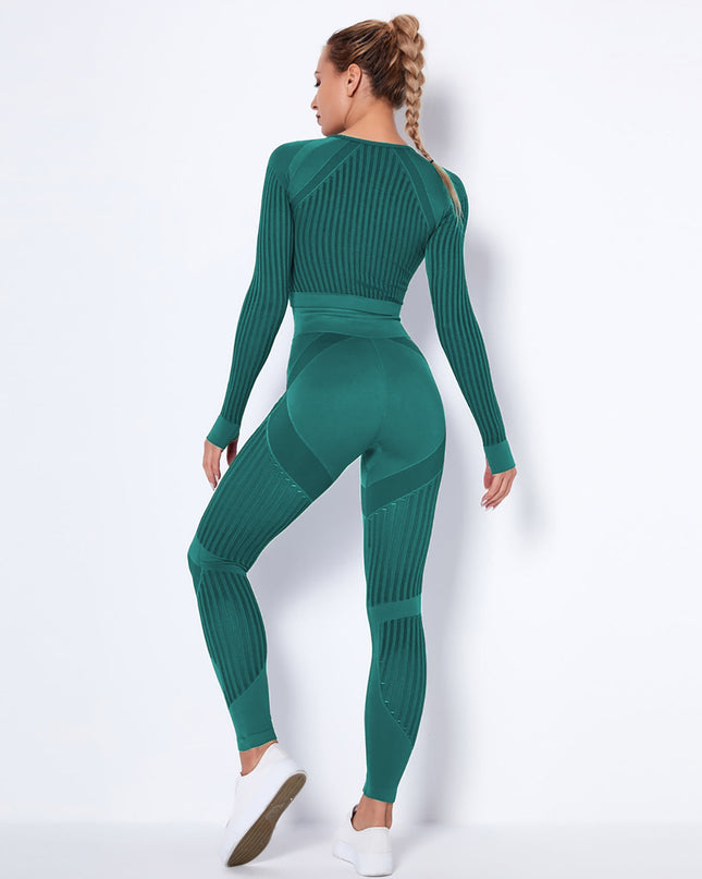 Aether | Women’s Long Sleeve Top – Sculpted Seamless Fit - Teal