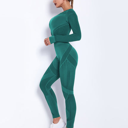 Aether | Women’s Long Sleeve Top – Sculpted Seamless Fit - Teal