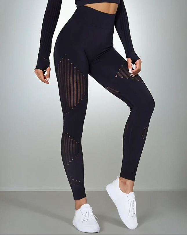 Aether | Women’s Sculpted Motion Leggings – Seamless Active Fit - Black