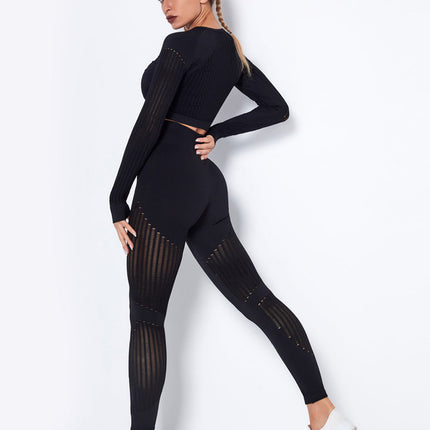Aether | Women’s Sculpted Motion Leggings – Seamless Active Fit - Black