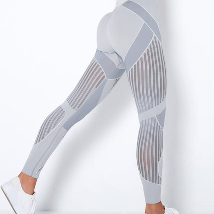 Aether | Women’s Sculpted Motion Leggings – Seamless Active Fit - Light Gray