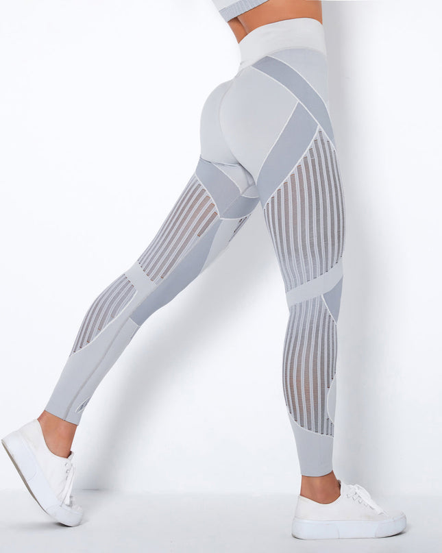 Aether | Women’s Sculpted Motion Leggings – Seamless Active Fit - Light Gray
