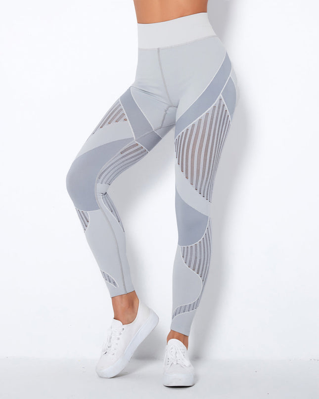 Aether | Women’s Sculpted Motion Leggings – Seamless Active Fit - Light Gray
