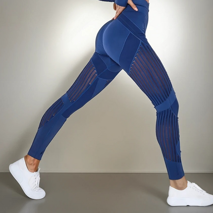 Aether | Women’s Sculpted Motion Leggings – Seamless Active Fit - Midnight Blue