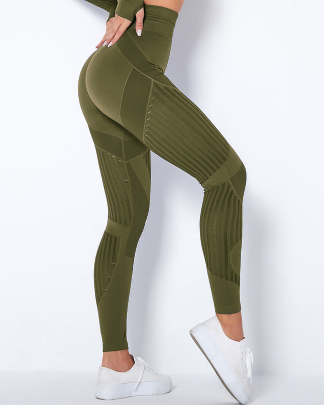 Aether | Women’s Sculpted Motion Leggings – Seamless Active Fit – Army Green