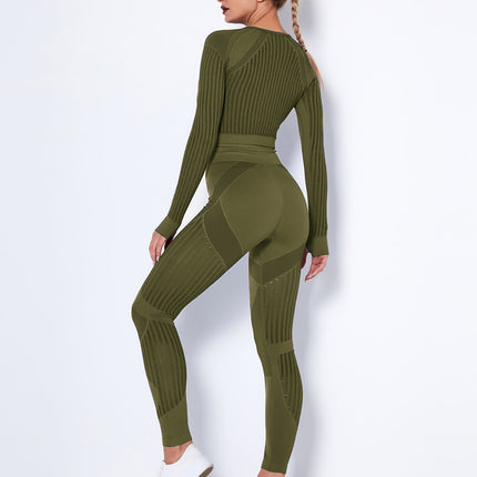 Aether | Women’s Sculpted Motion Leggings – Seamless Active Fit – Army Green