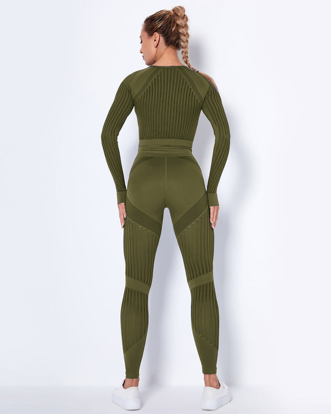 Aether | Women’s Sculpted Motion Leggings – Seamless Active Fit – Army Green