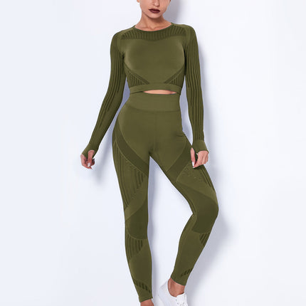 Aether | Women’s Sculpted Motion Leggings – Seamless Active Fit – Army Green