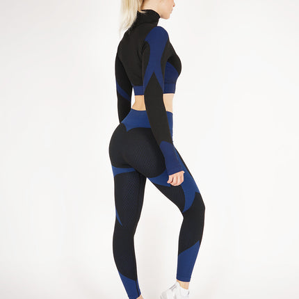 Aligné | Women’s Seamless Leggings – Embrace Your Form - Blue