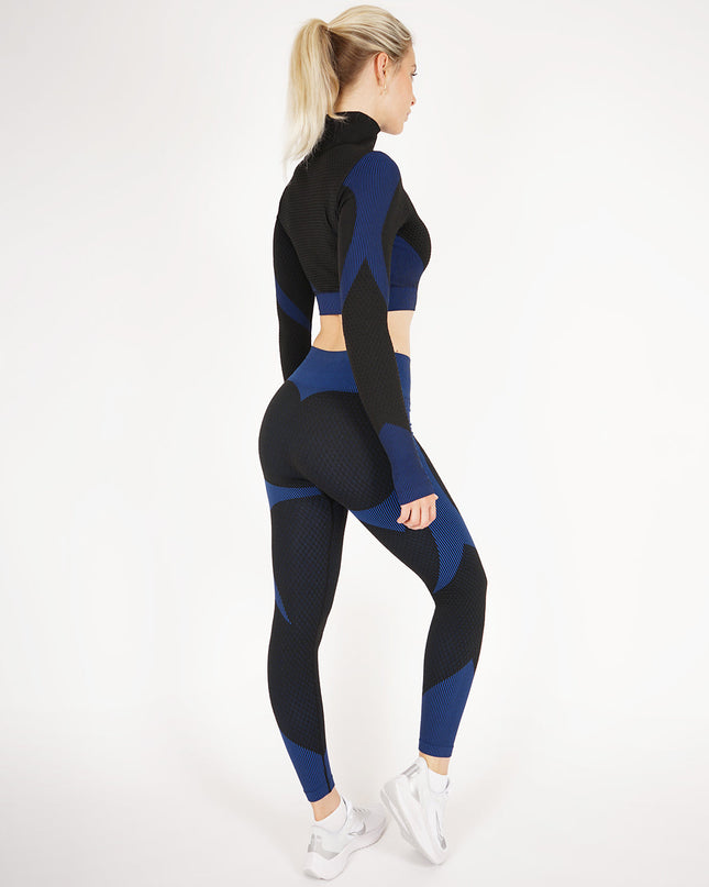 Aligné | Women’s Seamless Leggings – Embrace Your Form - Blue