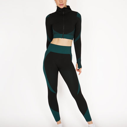Aligné | Women’s Seamless Long Sleeve Top – Sculpted Comfort Fit - Teal