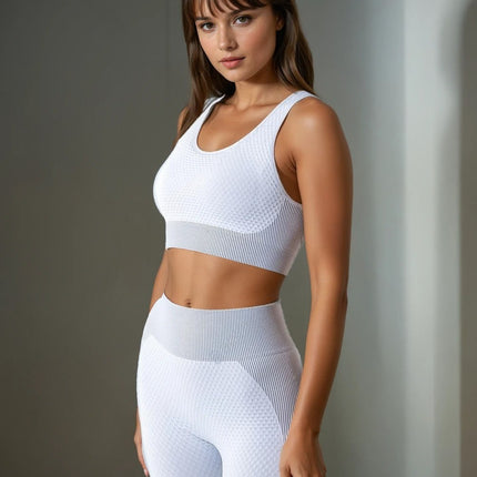 Aligné | Women’s Seamless Sports Bra – Supportive Sculpt Fit - Grey