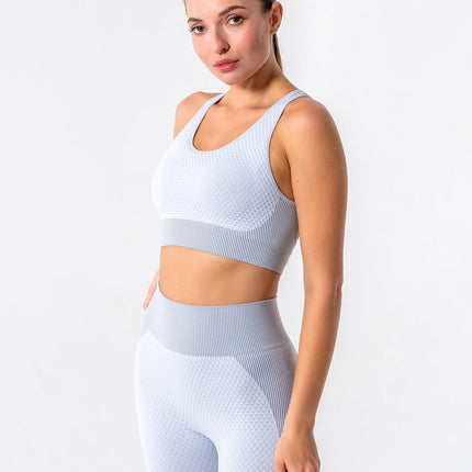 Aligné | Women’s Seamless Sports Bra – Supportive Sculpt Fit - Grey