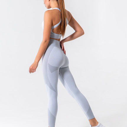 Aligné | Women’s Seamless Sports Bra – Supportive Sculpt Fit - Grey