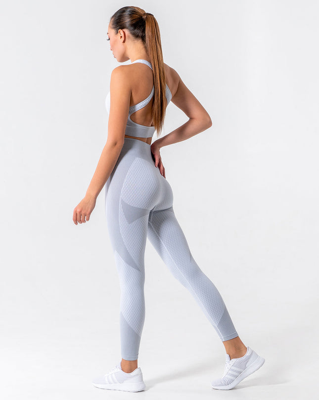 Aligné | Women’s Seamless Sports Bra – Supportive Sculpt Fit - Grey