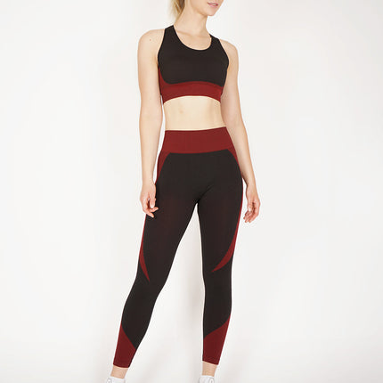 Aligné | Women’s Seamless Sports Bra – Supportive Sculpt Fit - Red