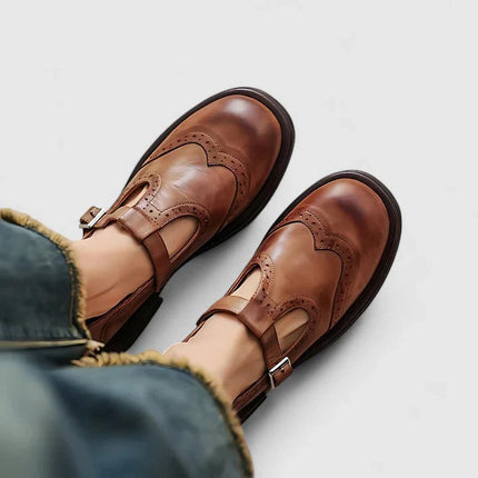 Amayra | Leather Mary Jane Shoes