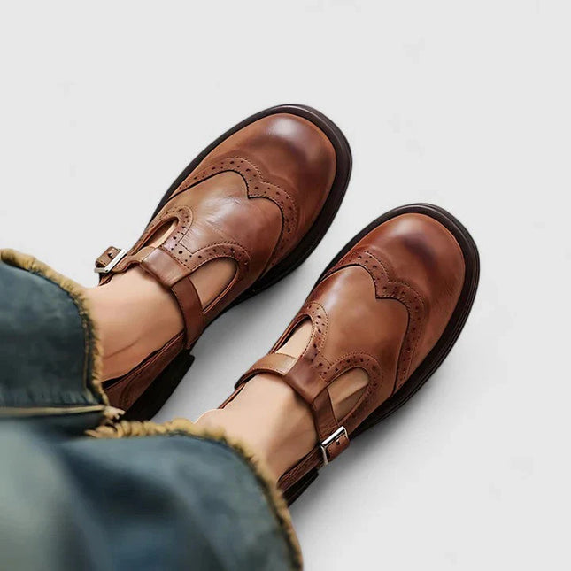 Amayra | Leather Mary Jane Shoes