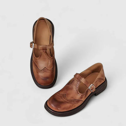 Amayra | Leather Mary Jane Shoes