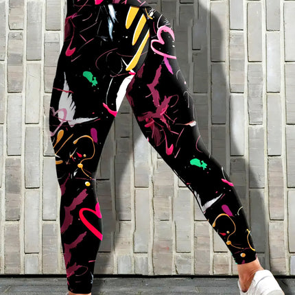 Amoire | Women’s Abstract Pattern Leggings – Elevated Everyday Look