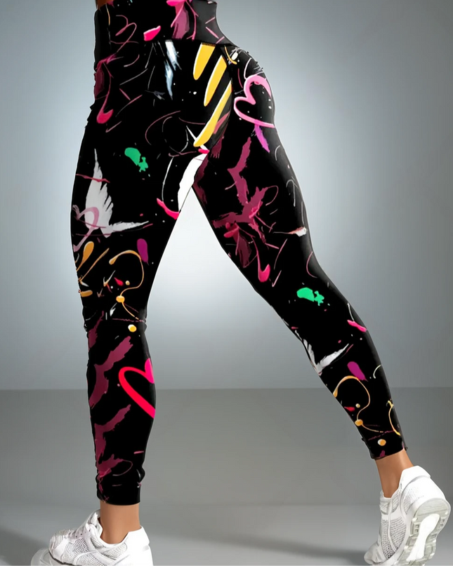 Amoire | Women’s Abstract Pattern Leggings – Elevated Everyday Look