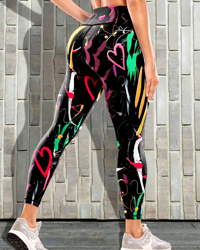 Amoire | Women’s Abstract Pattern Leggings – Elevated Everyday Look