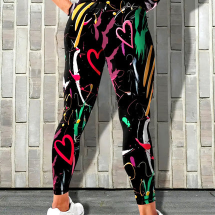 Amoire | Women’s Abstract Pattern Leggings – Elevated Everyday Look