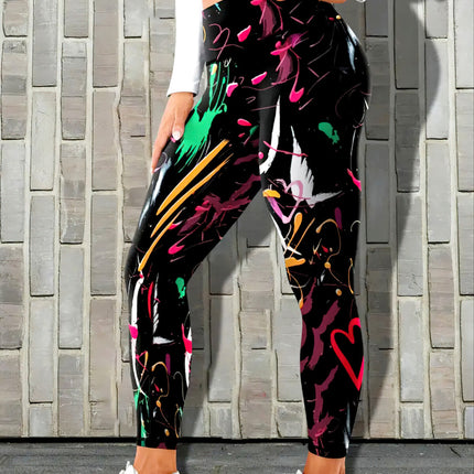Amoire | Women’s Abstract Pattern Leggings – Elevated Everyday Look
