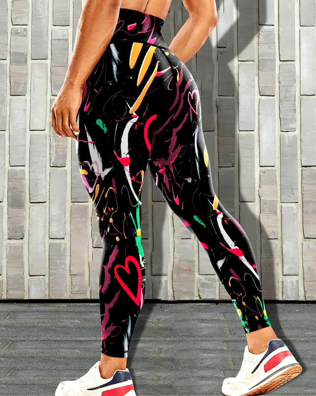 Amoire | Women’s Abstract Pattern Leggings – Elevated Everyday Look