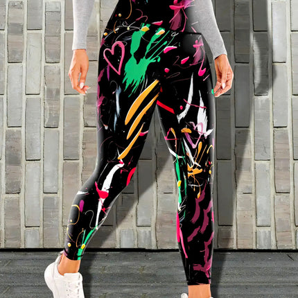 Amoire | Women’s Abstract Pattern Leggings – Elevated Everyday Look