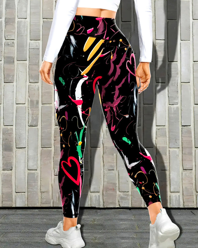 Amoire | Women’s Abstract Pattern Leggings – Elevated Everyday Look