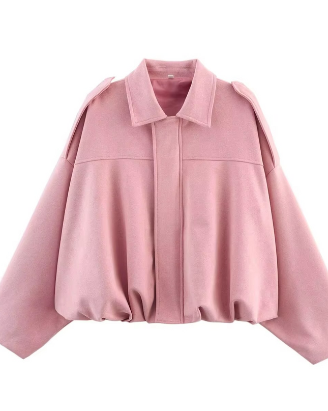 Ariana | Oversized Bomber Jacket – Cropped Jacket