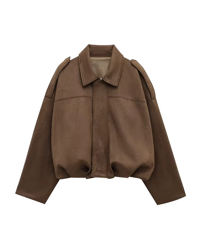 Ariana | Oversized Bomber Jacket – Cropped Jacket