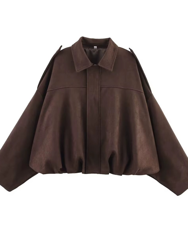 Ariana | Oversized Bomber Jacket – Cropped Jacket