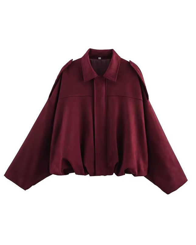 Ariana | Oversized Bomber Jacket – Cropped Jacket