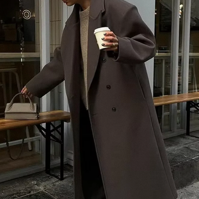 Ashmoor | Oversized Wool Blend Coat – Trench Coat