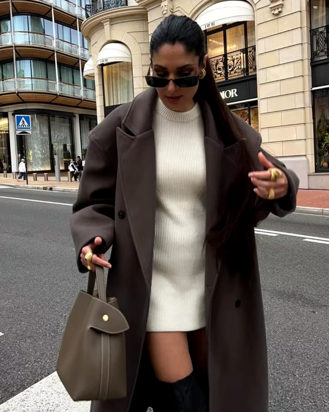 Ashmoor | Oversized Wool Blend Coat – Trench Coat