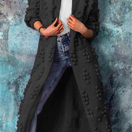 Auroria | Long Knitted Cardigan – Crew Neck Knitwear