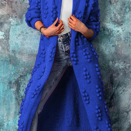 Auroria | Long Knitted Cardigan – Crew Neck Knitwear