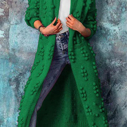 Auroria | Long Knitted Cardigan – Crew Neck Knitwear