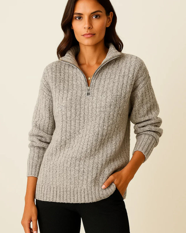 Aveline | Half-Zip Pullover – Half Zip Hoodie Knitwear