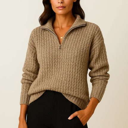 Aveline | Half-Zip Pullover – Half Zip Hoodie Knitwear