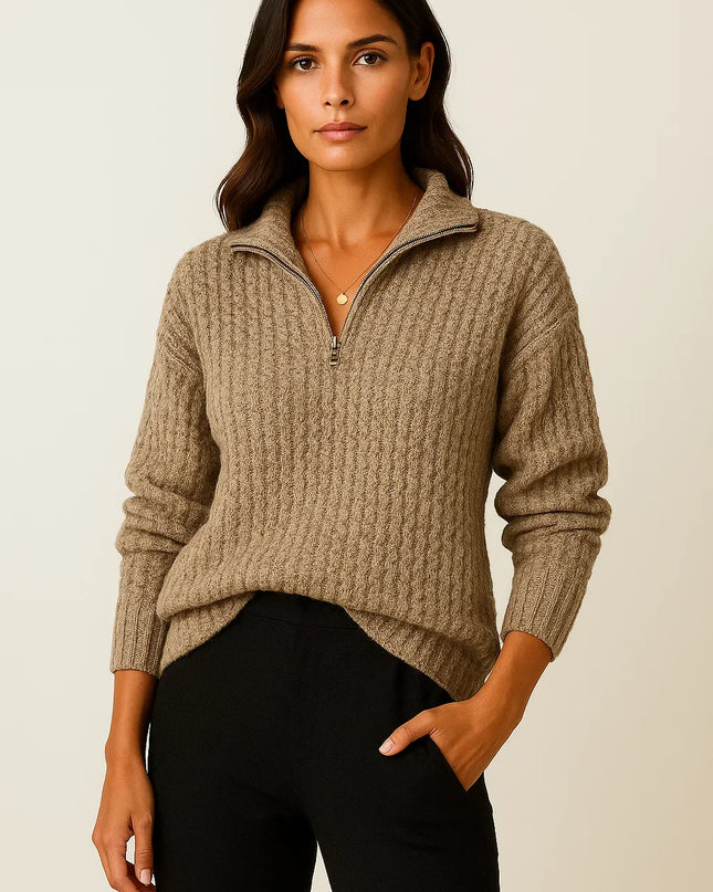 Aveline | Half-Zip Pullover – Half Zip Hoodie Knitwear