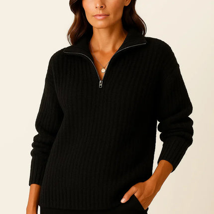 Aveline | Half-Zip Pullover – Half Zip Hoodie Knitwear