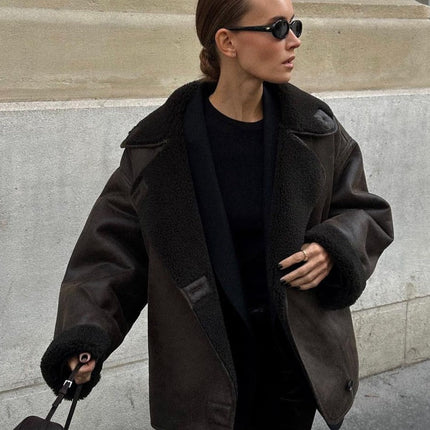 Banessa | Vintage Leather Jacket – Wrap Coat