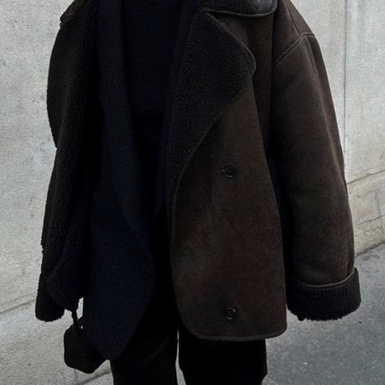 Banessa | Vintage Leather Jacket – Wrap Coat