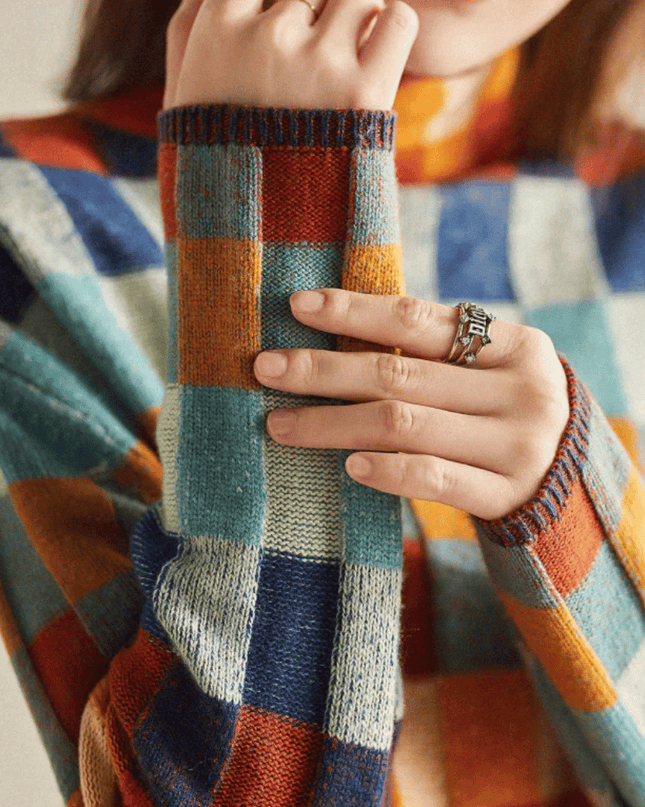 Bethany | Patchwork Turtleneck – Knitwear Sweater