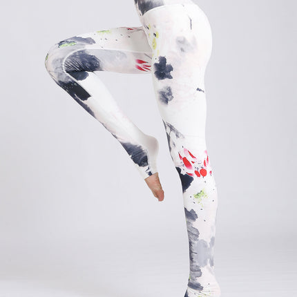 Blosselle | Women’s Watercolour Floral Leggings – Artistic Comfort Fit