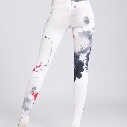 Blosselle | Women’s Watercolour Floral Leggings – Artistic Comfort Fit